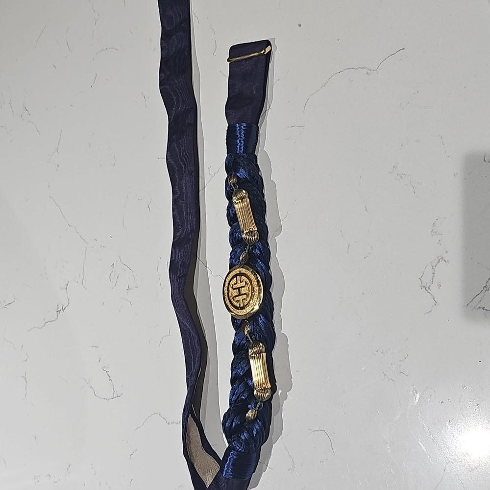 Vintage CAROLYN TANNER Braided Velcro Belt